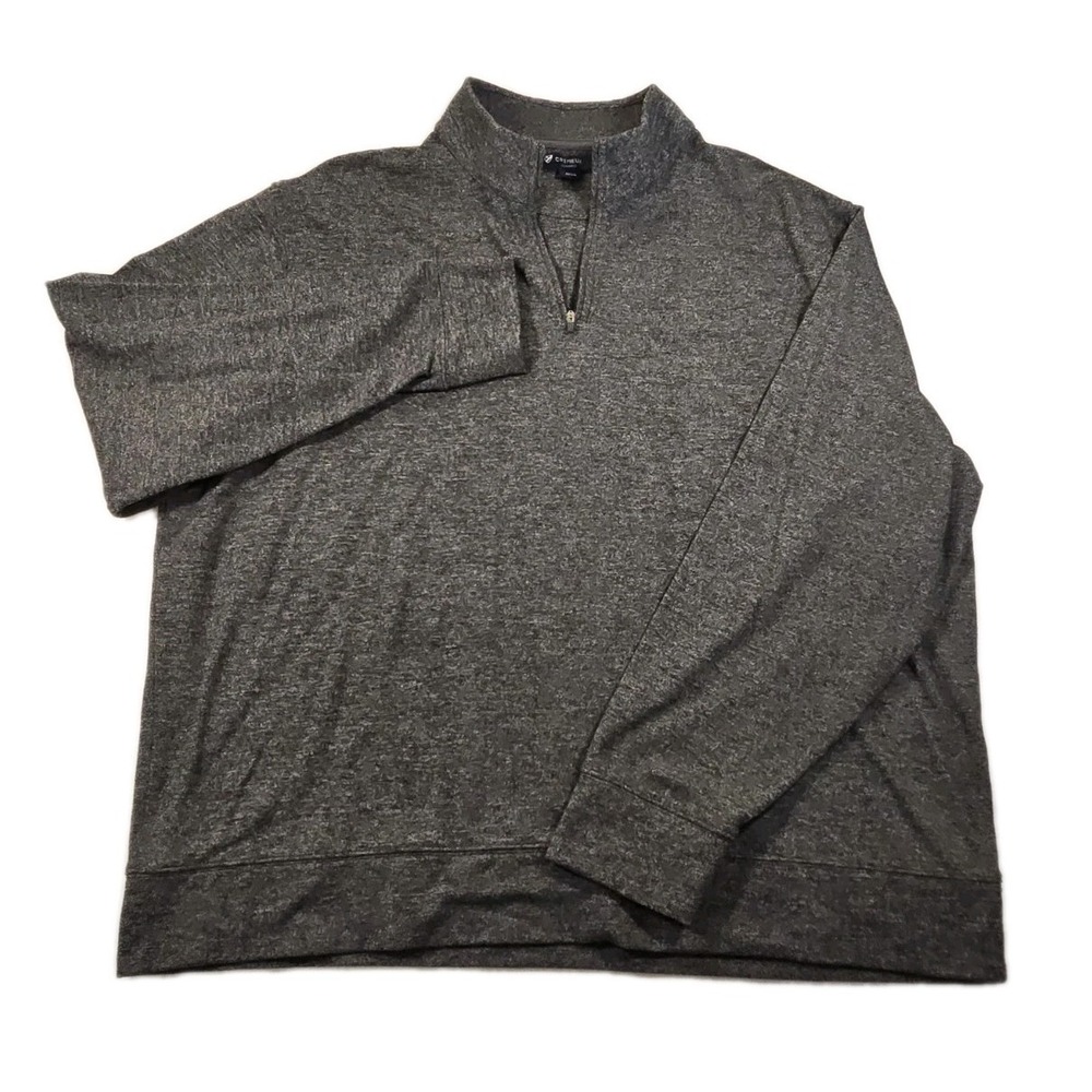 Cremieux Classics XXL Quarter Zip Sweater Dark Gray Business Casual Preppy - Picture 3 of 12